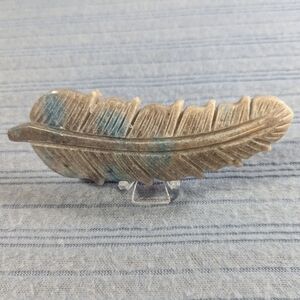 Trolleite Carved Feather 5 Inches